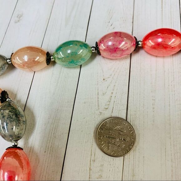 ‎Pastel Bead Egg Shape Necklace - Picture 2 of 2